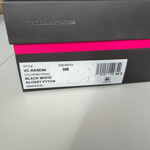 Vince Camuto VC-Randin Glossy Python Heels — Size 8M - Picture 4 of 4